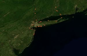 Southeastern New York Coastal Monitoring Sites. 