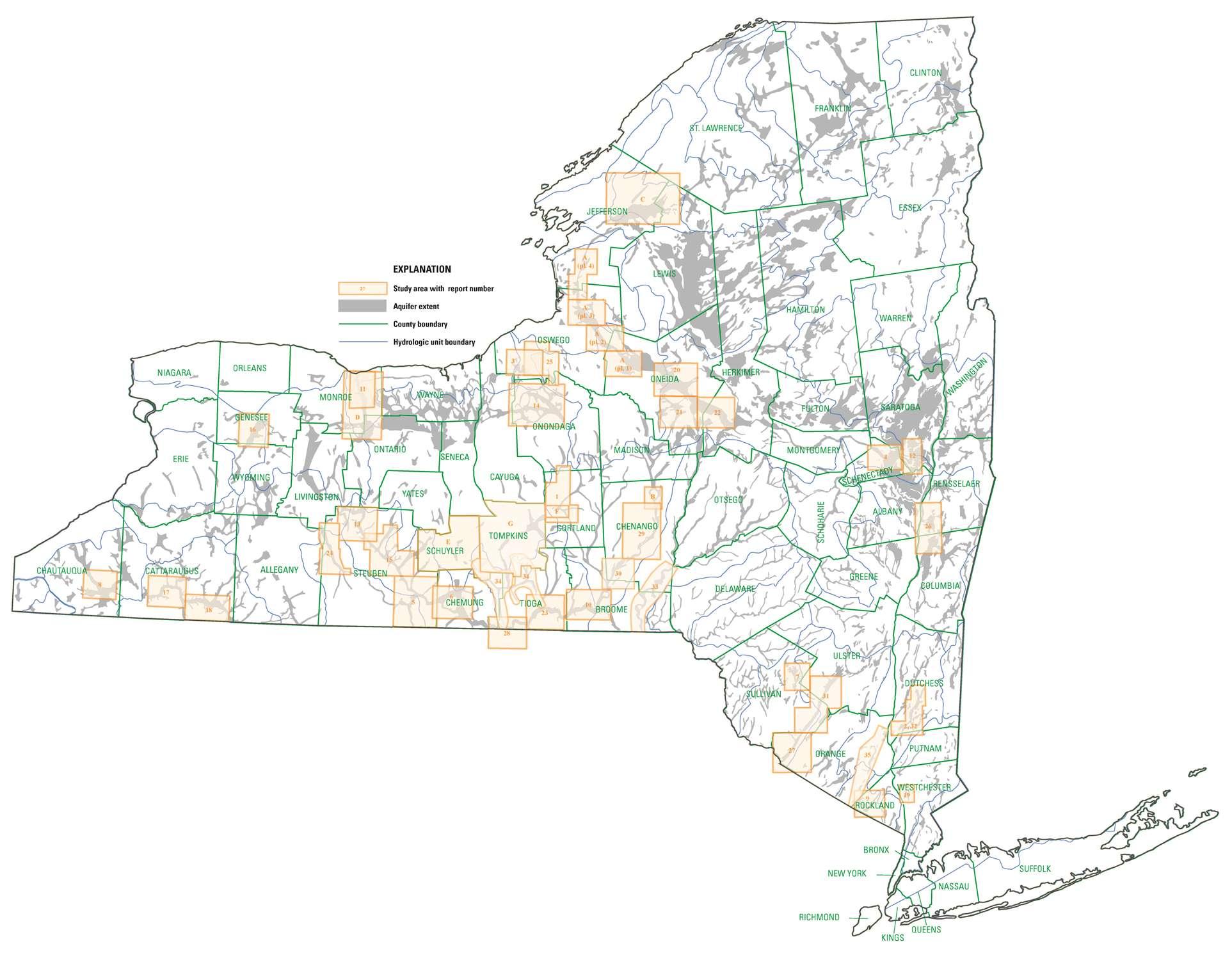 New York State Aquifer Map